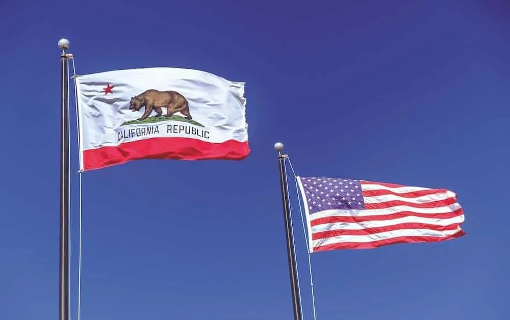 CA and US flags