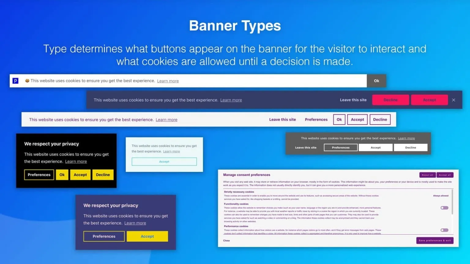 Pandectes GDPR Compliance App for Shopify - Must-have Shopify Apps to Boost Sales and Business Growth - Banner types