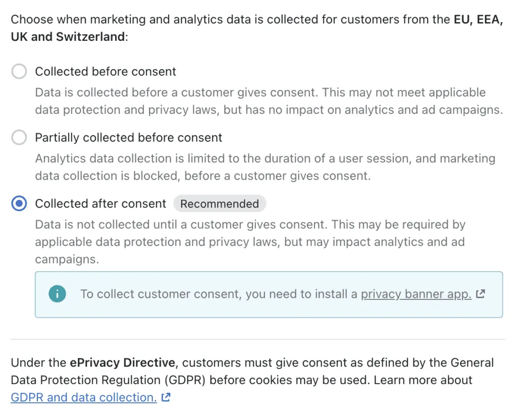 Pandectes GDPR Compliance App for Shopify - ePrivacy Directive on Shopify - preferences