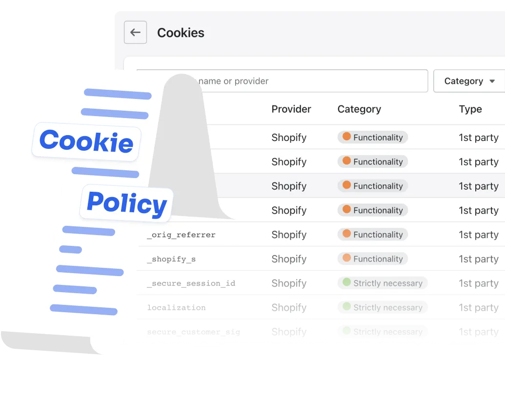 Pandectes cookie policy generation