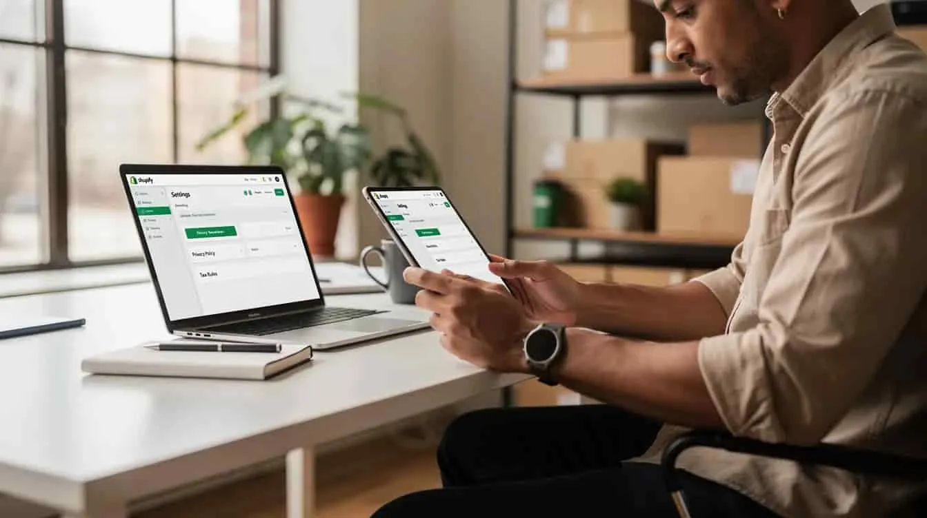 Shopify screens