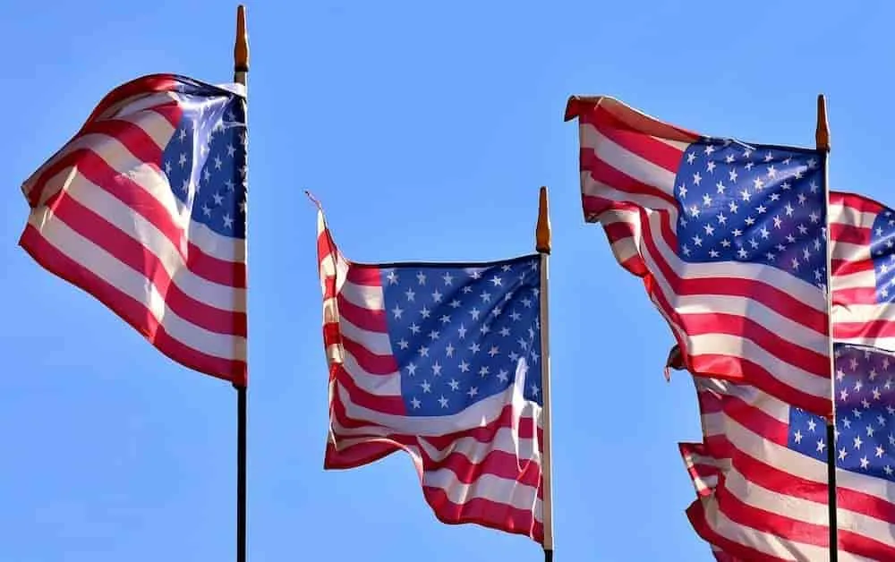 USA flags