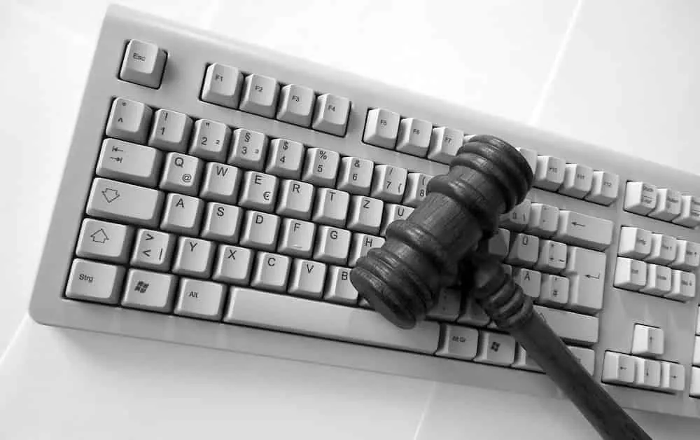 keyboard and gavel