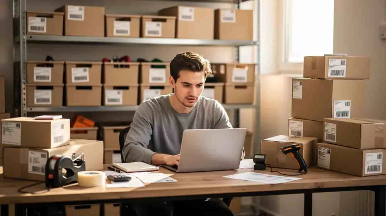 man in warehouse
