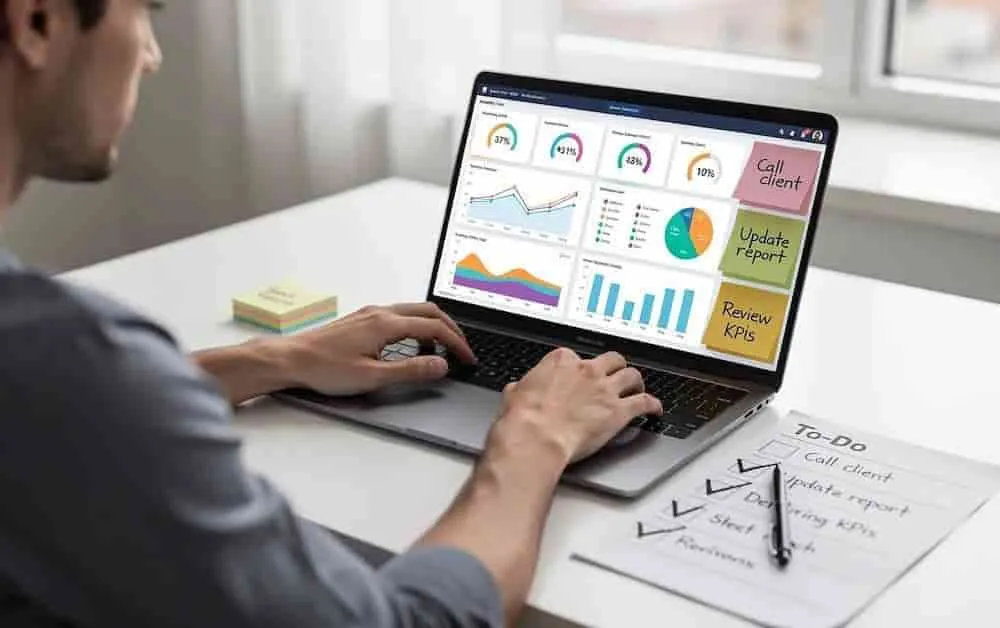 man using dashboard